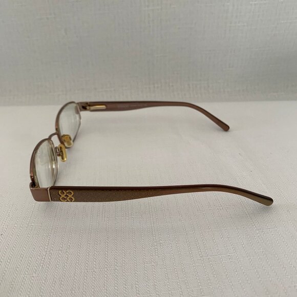 COACH Oriana 1023 Tan Pink Full Rim Eyeglass Frames Only with Case - Picture 6 of 16